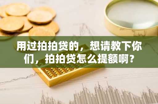 用过拍拍贷的，想请教下你们，拍拍贷怎么提额啊？