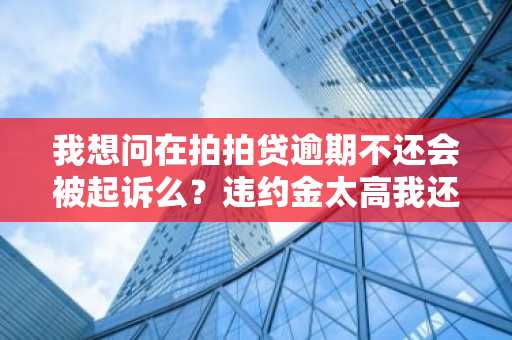 我想问在拍拍贷逾期不还会被起诉么？违约金太高我还不起了。