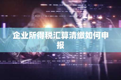 企业所得税汇算清缴如何申报
