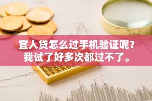 宜人贷怎么过手机验证呢？我试了好多次都过不了。