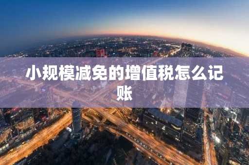 小规模减免的增值税怎么记账