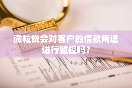 微粒贷会对客户的借款用途进行监控吗？
