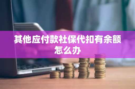 其他应付款社保代扣有余额怎么办