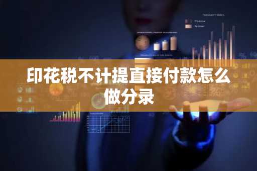 印花税不计提直接付款怎么做分录