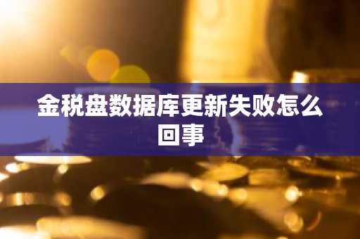 金税盘数据库更新失败怎么回事