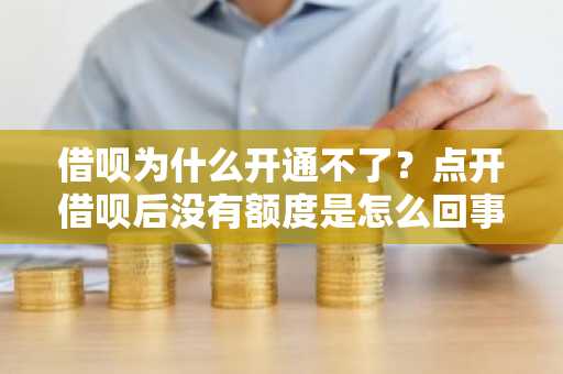 借呗为什么开通不了？点开借呗后没有额度是怎么回事？