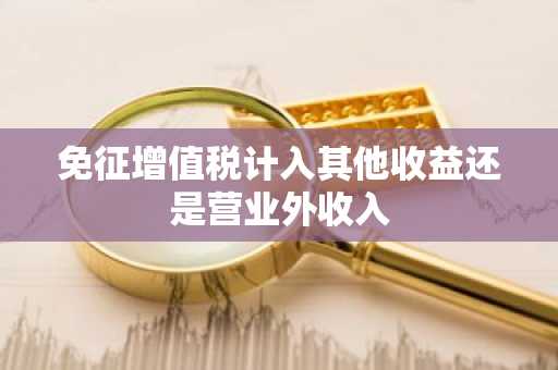 免征增值税计入其他收益还是营业外收入