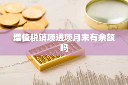 增值税销项进项月末有余额吗