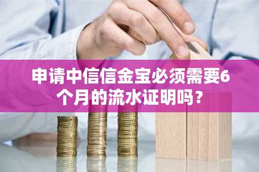 申请中信信金宝必须需要6个月的流水证明吗？