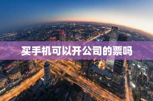 买手机可以开公司的票吗
