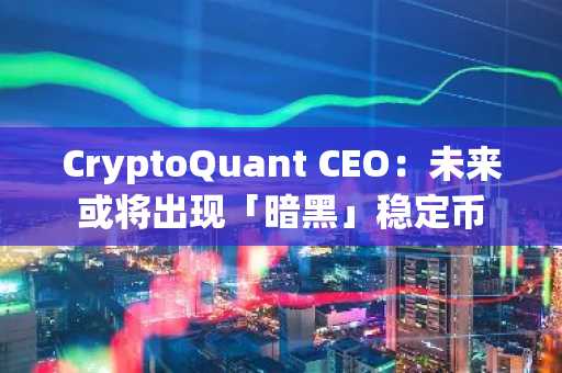 CryptoQuant CEO：未来或将出现「暗黑」稳定币