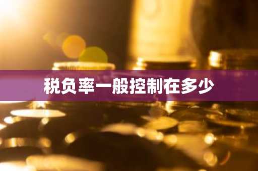 税负率一般控制在多少