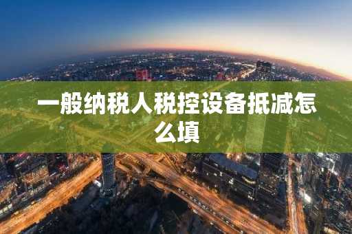 一般纳税人税控设备抵减怎么填