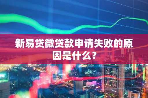 新易贷微贷款申请失败的原因是什么？