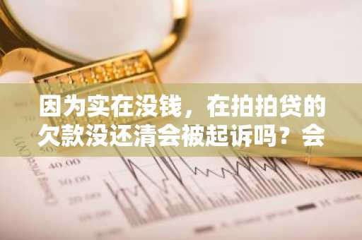 因为实在没钱，在拍拍贷的欠款没还清会被起诉吗？会有什么后果啊？