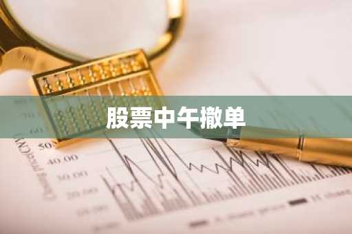 股票中午撤单