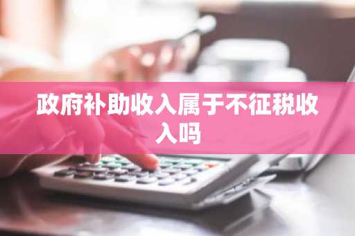 政府补助收入属于不征税收入吗