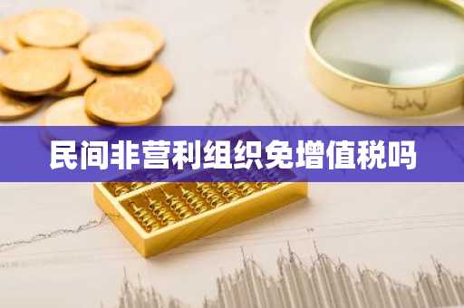 民间非营利组织免增值税吗