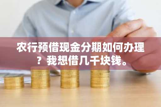 农行预借现金分期如何办理？我想借几千块钱。