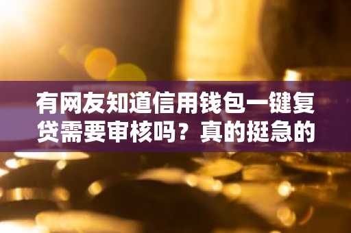 有网友知道信用钱包一键复贷需要审核吗？真的挺急的。