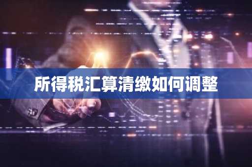 所得税汇算清缴如何调整