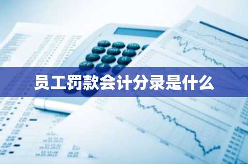 员工罚款会计分录是什么