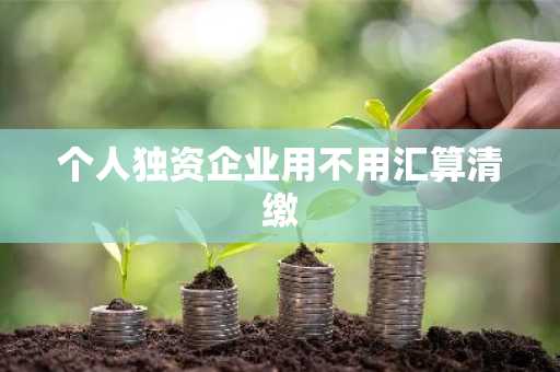 个人独资企业用不用汇算清缴