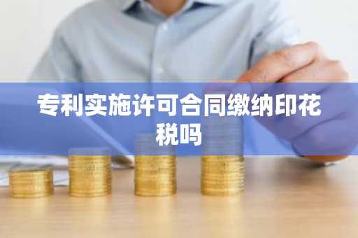 专利实施许可合同缴纳印花税吗