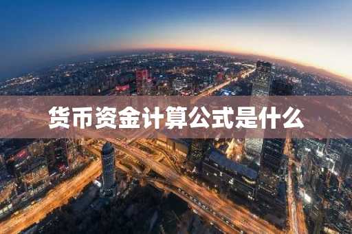 货币资金计算公式是什么
