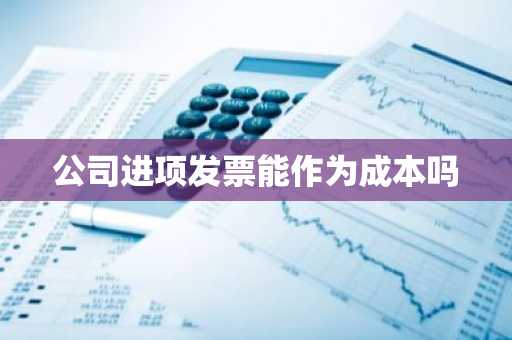公司进项发票能作为成本吗