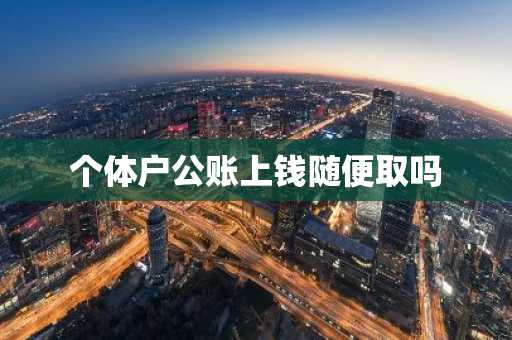 个体户公账上钱随便取吗