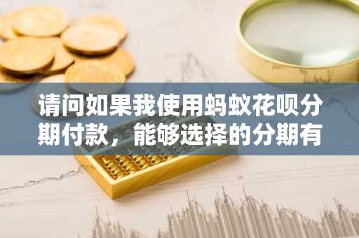请问如果我使用蚂蚁花呗分期付款，能够选择的分期有什么，分期能分几期？