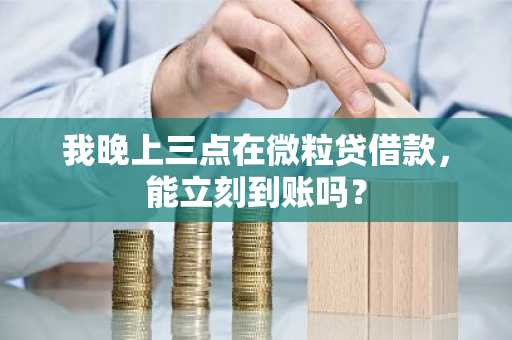 我晚上三点在微粒贷借款，能立刻到账吗？