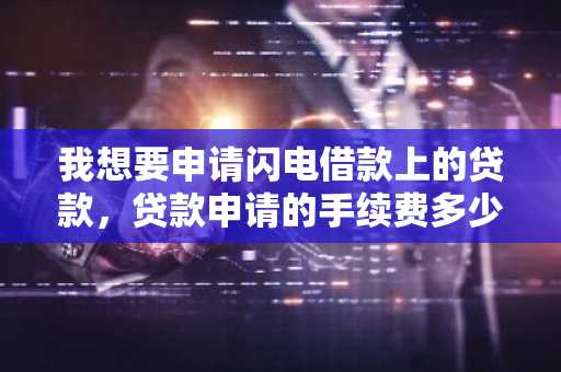 我想要申请闪电借款上的贷款，贷款申请的手续费多少？