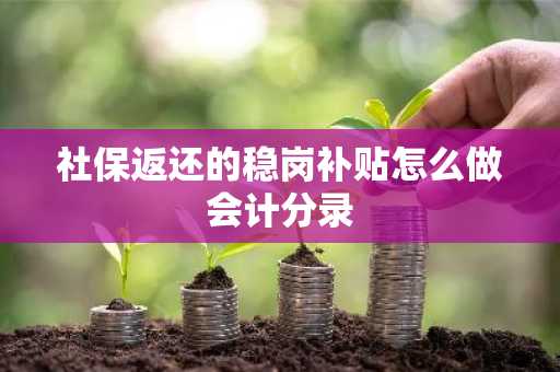 社保返还的稳岗补贴怎么做会计分录