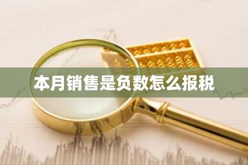 本月销售是负数怎么报税
