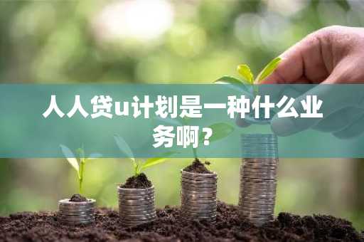 人人贷u计划是一种什么业务啊？