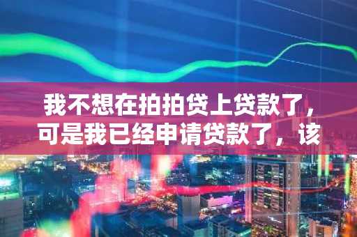 我不想在拍拍贷上贷款了，可是我已经申请贷款了，该怎么办？