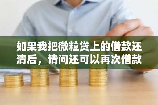如果我把微粒贷上的借款还清后，请问还可以再次借款吗？