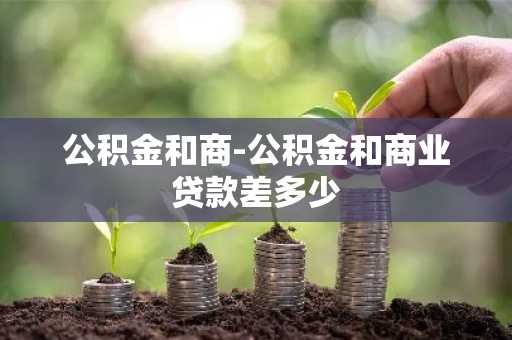 公积金和商-公积金和商业贷款差多少
