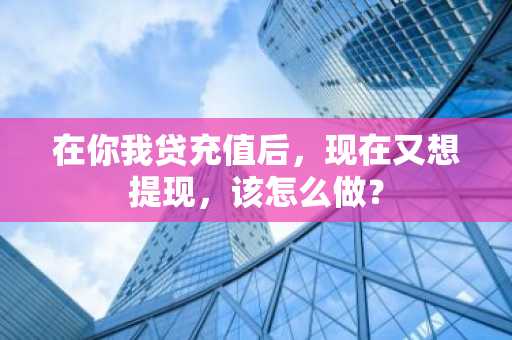 在你我贷充值后，现在又想提现，该怎么做？