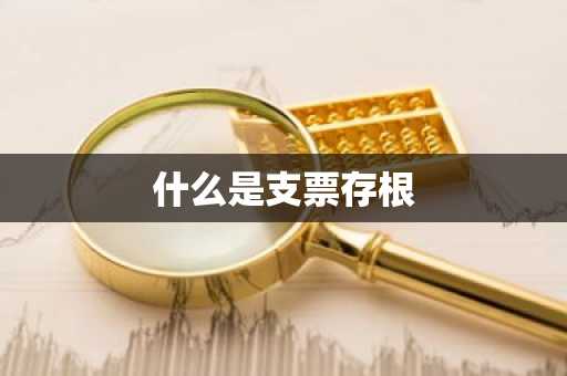 什么是支票存根