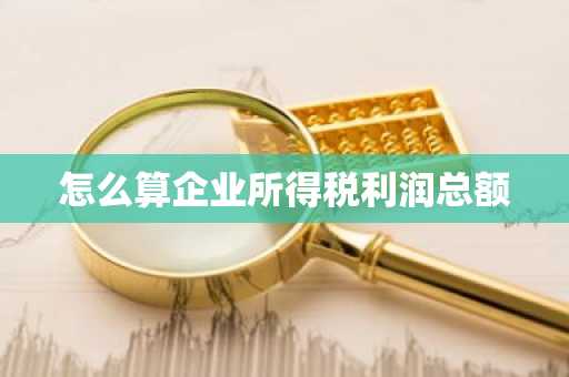 怎么算企业所得税利润总额