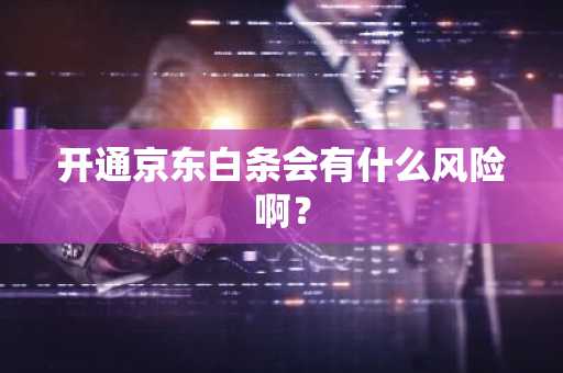 开通京东白条会有什么风险啊？