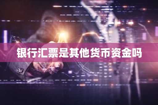 银行汇票是其他货币资金吗