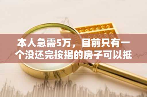 本人急需5万，目前只有一个没还完按揭的房子可以抵押，请问我该怎么办？