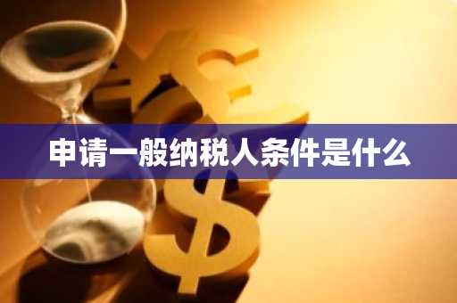 申请一般纳税人条件是什么