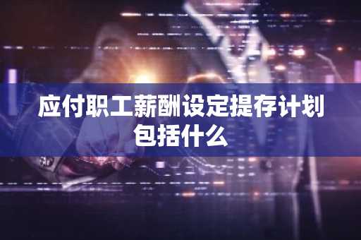 应付职工薪酬设定提存计划包括什么