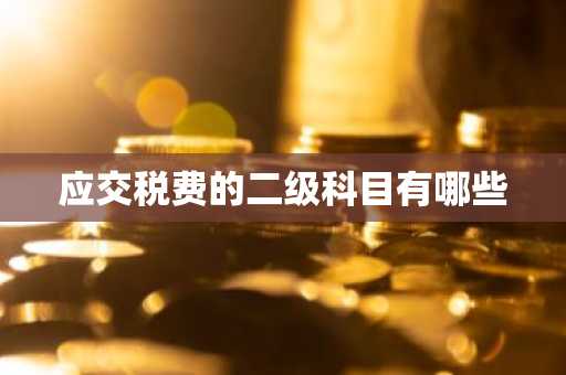 应交税费的二级科目有哪些