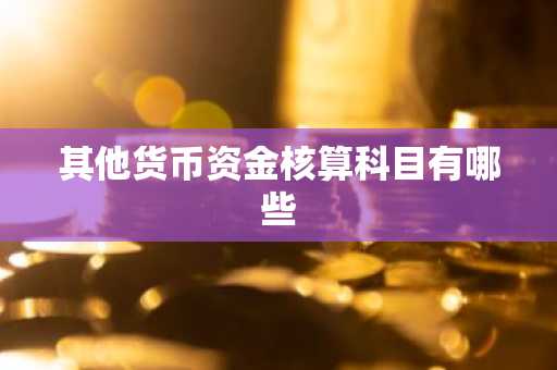 其他货币资金核算科目有哪些